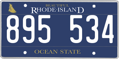 RI license plate 895534