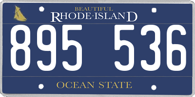 RI license plate 895536