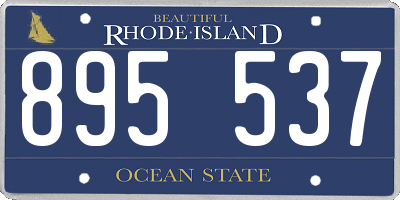 RI license plate 895537