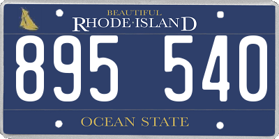 RI license plate 895540