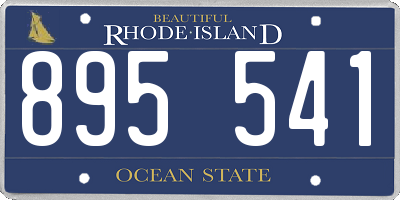 RI license plate 895541