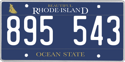 RI license plate 895543
