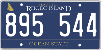 RI license plate 895544