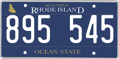 RI license plate 895545