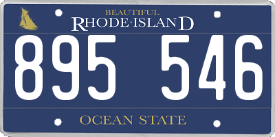 RI license plate 895546