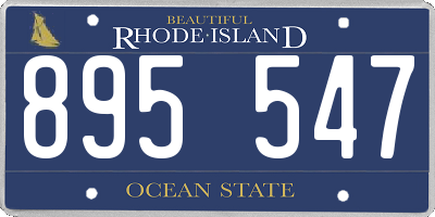 RI license plate 895547