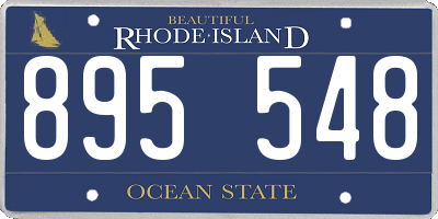 RI license plate 895548