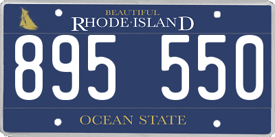 RI license plate 895550