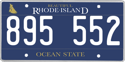 RI license plate 895552
