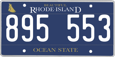 RI license plate 895553