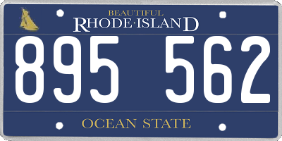 RI license plate 895562