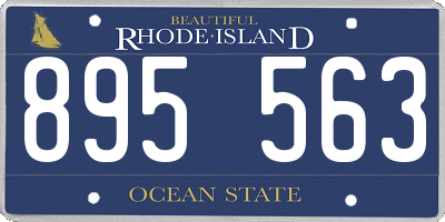 RI license plate 895563