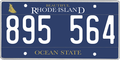 RI license plate 895564
