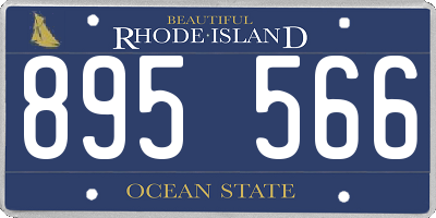 RI license plate 895566
