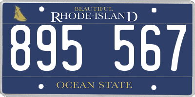 RI license plate 895567