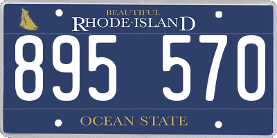 RI license plate 895570