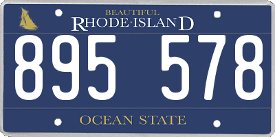 RI license plate 895578