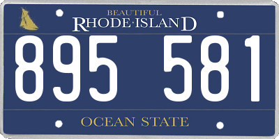 RI license plate 895581