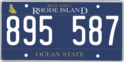 RI license plate 895587