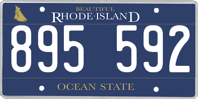 RI license plate 895592