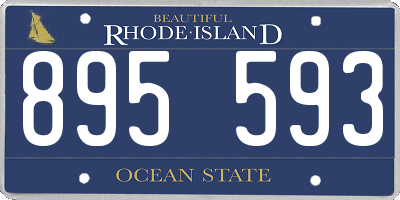 RI license plate 895593