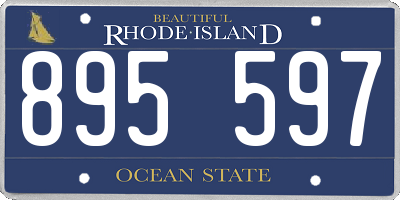 RI license plate 895597