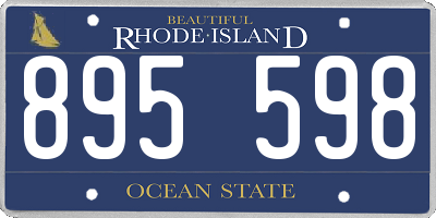 RI license plate 895598