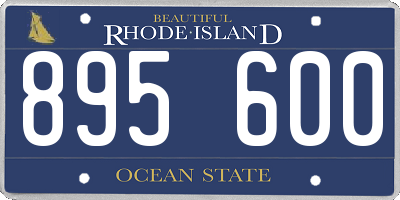 RI license plate 895600