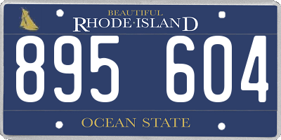 RI license plate 895604
