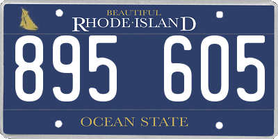 RI license plate 895605