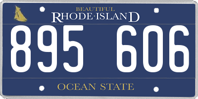 RI license plate 895606