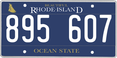 RI license plate 895607