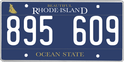RI license plate 895609