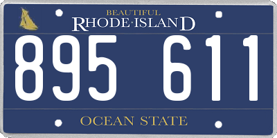 RI license plate 895611