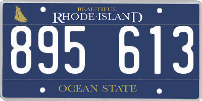 RI license plate 895613