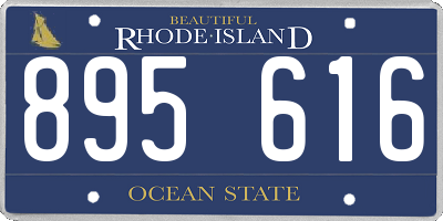 RI license plate 895616