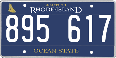 RI license plate 895617
