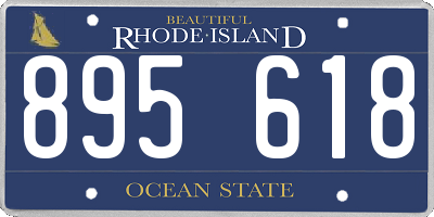RI license plate 895618