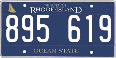 RI license plate 895619