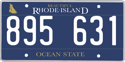 RI license plate 895631