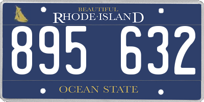 RI license plate 895632