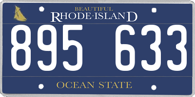 RI license plate 895633