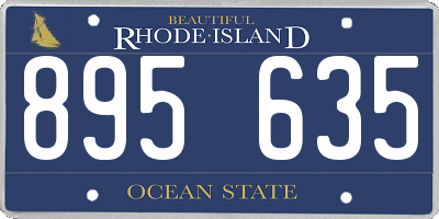 RI license plate 895635