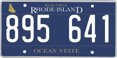 RI license plate 895641