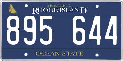 RI license plate 895644