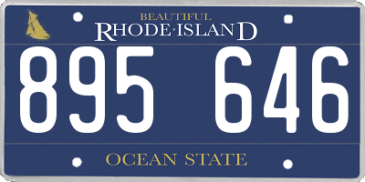 RI license plate 895646