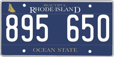 RI license plate 895650