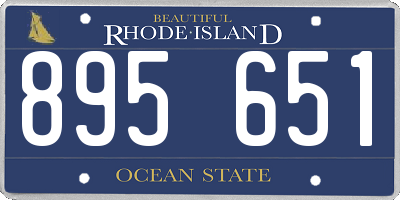 RI license plate 895651