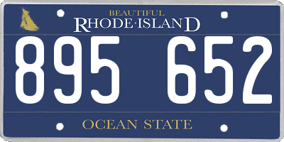 RI license plate 895652