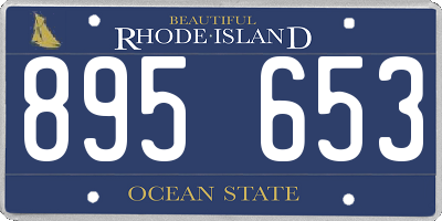 RI license plate 895653